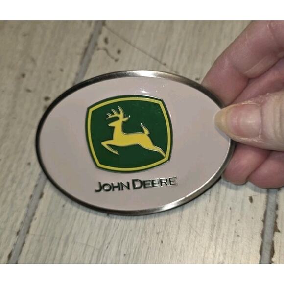 John Deere Belt Buckle SpecCast Collectible Metal Green Yellow Silver New main image 7